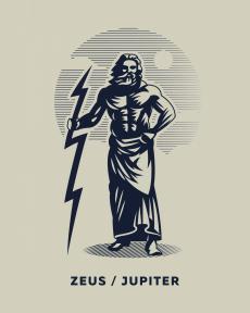 Zeus (Jupiter dans la mythologie romaine) 